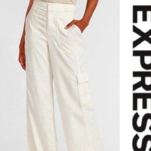 😍Express! Women's Cream Wide-Leg Pants